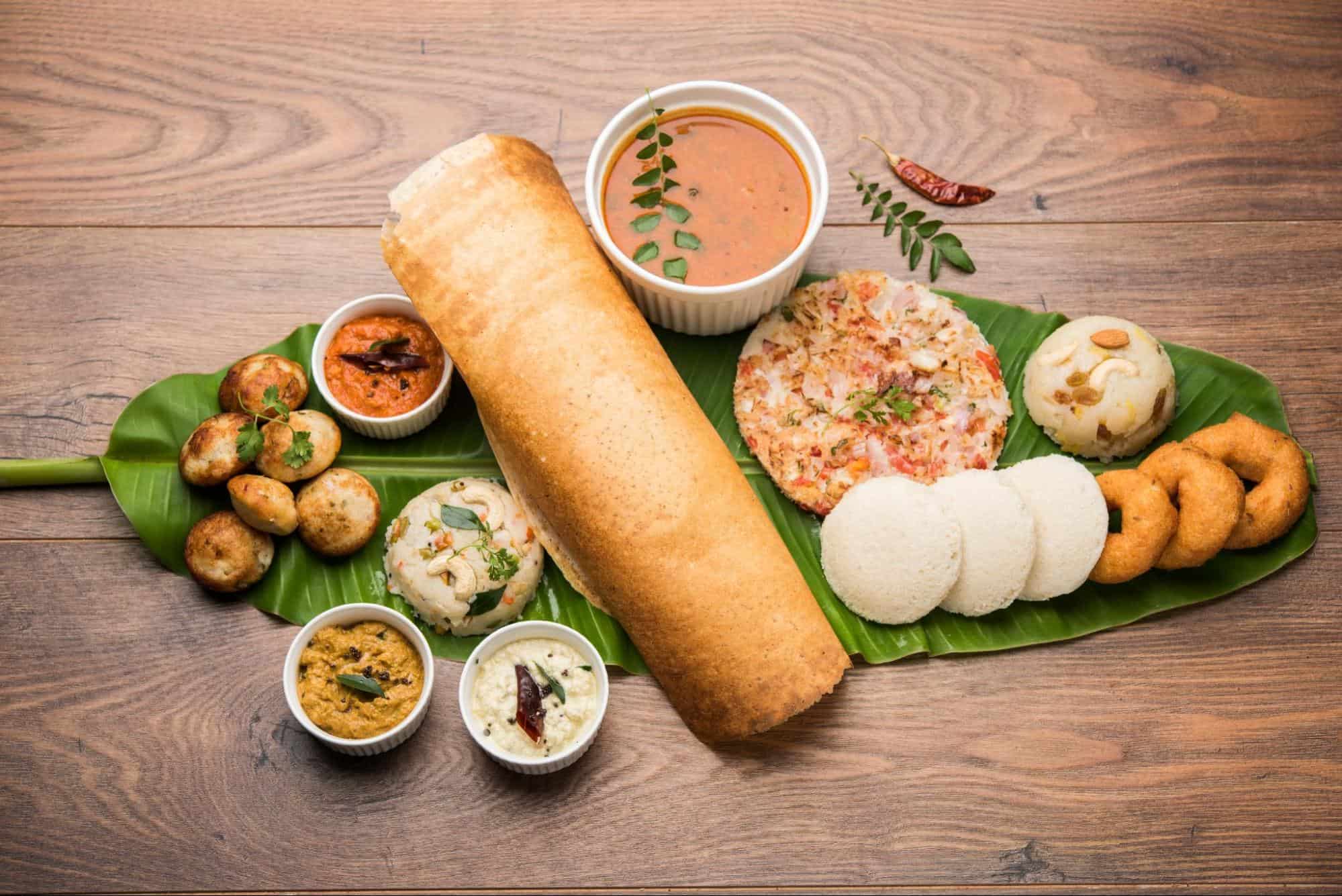 South Indian curry and sambar at Madras Bistro